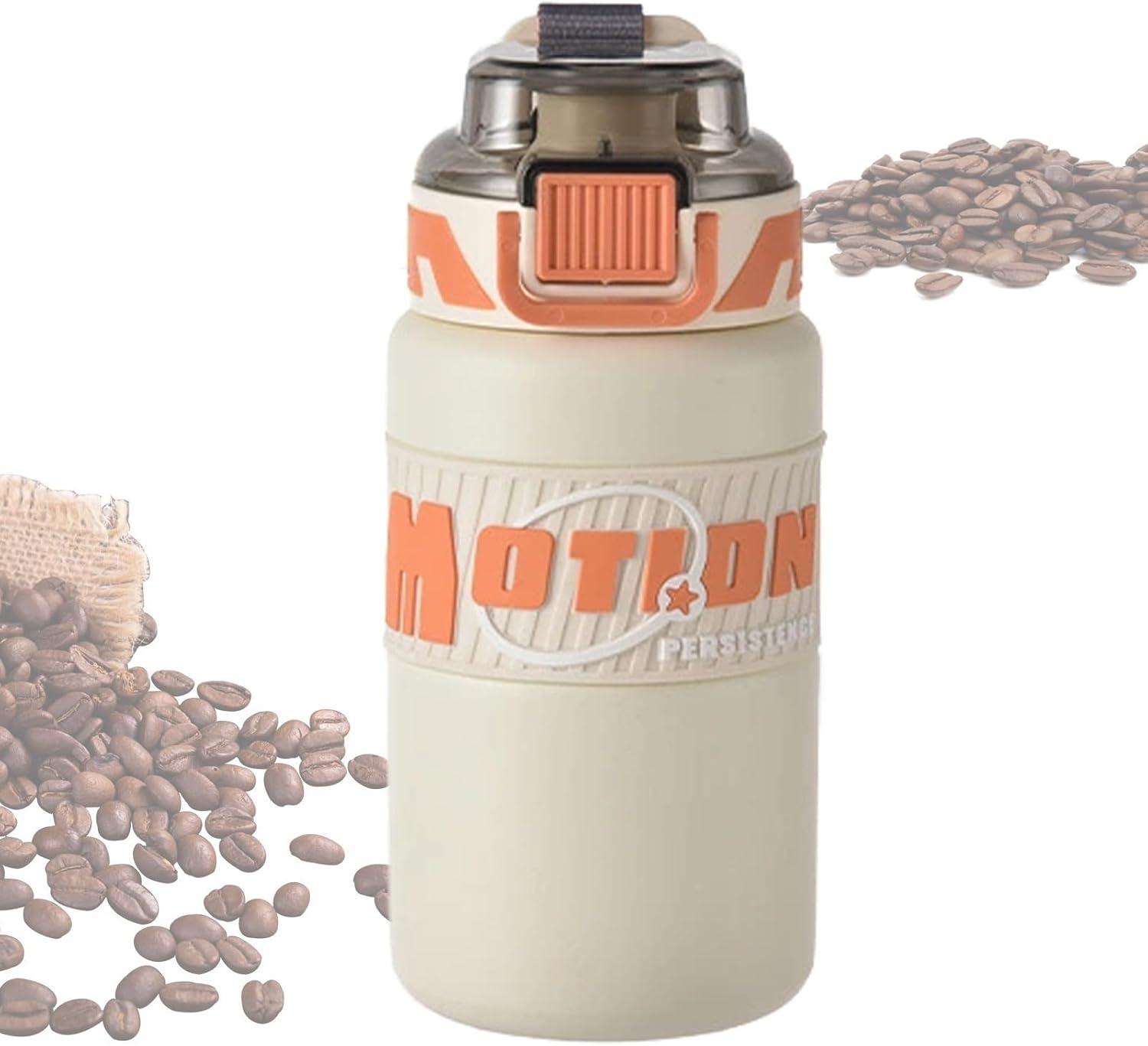 imageGourde dEau Sportive Gobelet Paille 640ml Pour Boisson De Voyage Gourde En Acier Inoxydable pour le Voyage les tudiants lEscalade les Activits de Plein Air lAlpinisme leCrmeux