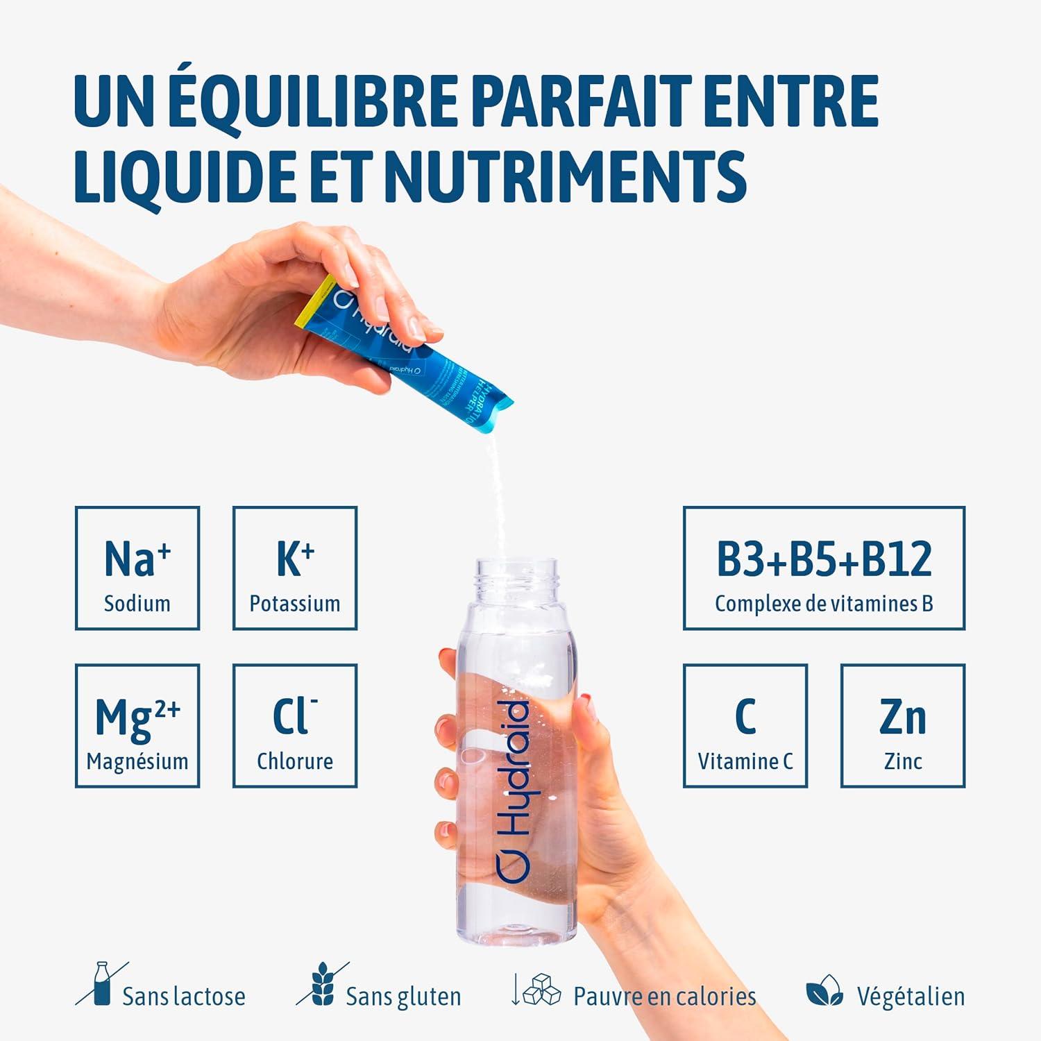 imageHYDRAID Hydration Helper BERRY Boisson lectrolyte Premium 1118mg dlectrolytes pour Sport ampamp Rcupration Rapide 25 Sachets Saveur Fruits des BoisCitron