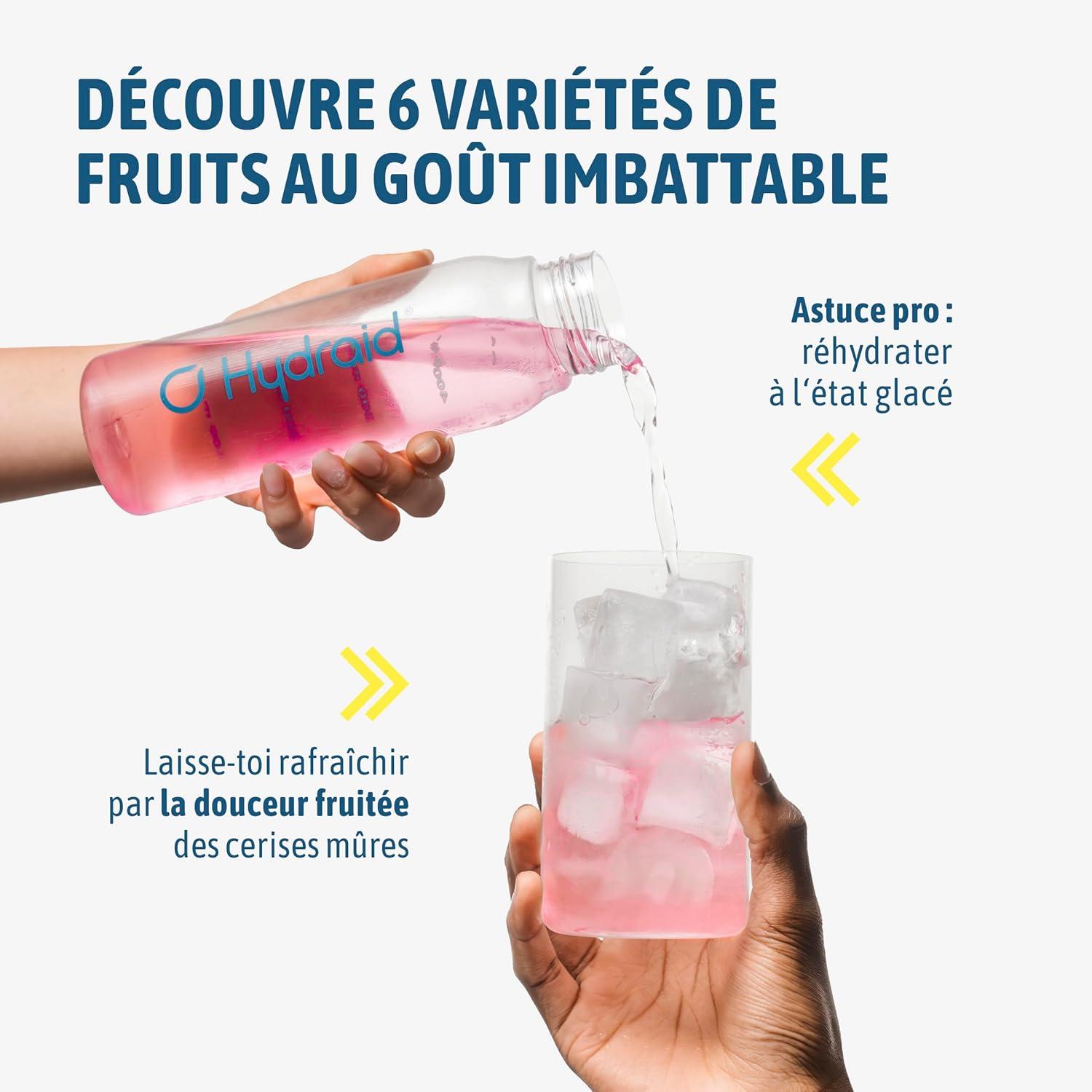 imageHYDRAID Hydration Helper BERRY Boisson lectrolyte Premium 1118mg dlectrolytes pour Sport ampamp Rcupration Rapide 25 Sachets Saveur Fruits des BoisCerise