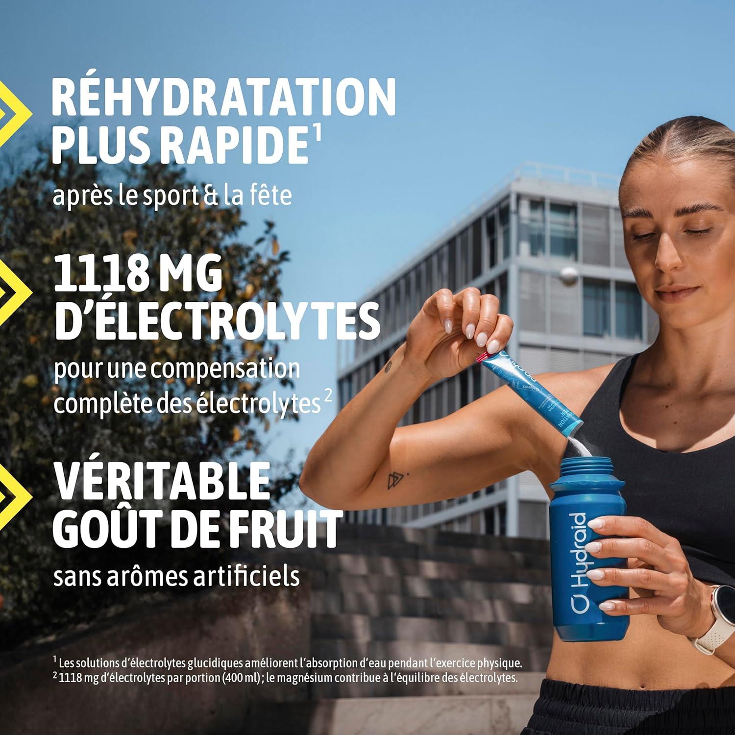 imageHYDRAID Hydration Helper BERRY Boisson lectrolyte Premium 1118mg dlectrolytes pour Sport ampamp Rcupration Rapide 25 Sachets Saveur Fruits des BoisCerise