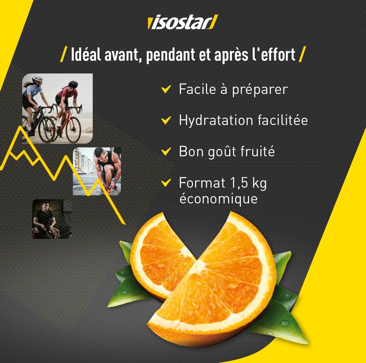 imageIsostar Hydrate And Perform saveur Orange Poudre pour boisson isotonique Boisson pour sportifs 560g 14 doses1