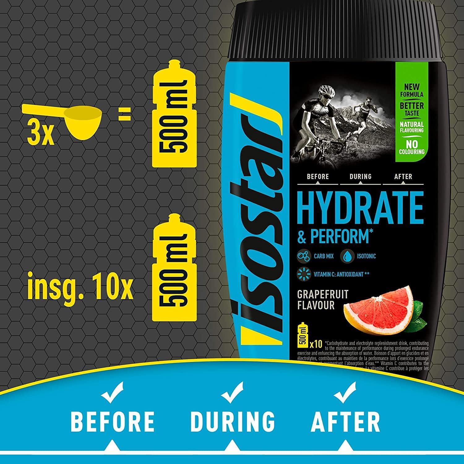 imageIsostar Hydrate ampamp Perform Iso Drink 400 g de poudre de boisson isotonique poudre dlectrolyte pour soutenir la performance sportive pamplemousse 2x400gPamplemousse