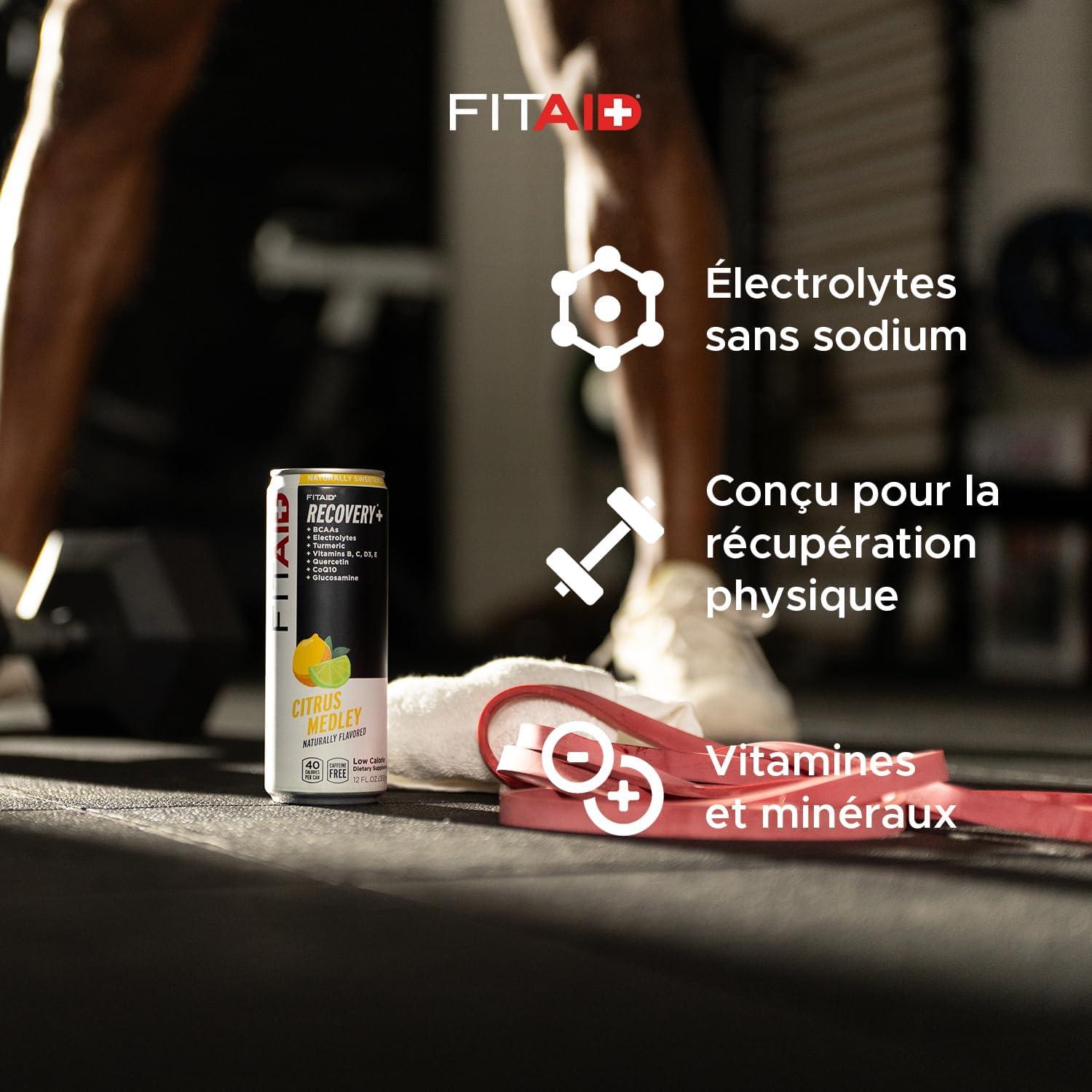 imageLIFEAID FITAID RX Recovery Blend Creatine BCAAs Glutamine Electrolytes Omega3s 100 Clean Paleo Vegan and GlutenFree No Artificial Flavors or Sweeteners 12 Oz Pack of 24FITAID
