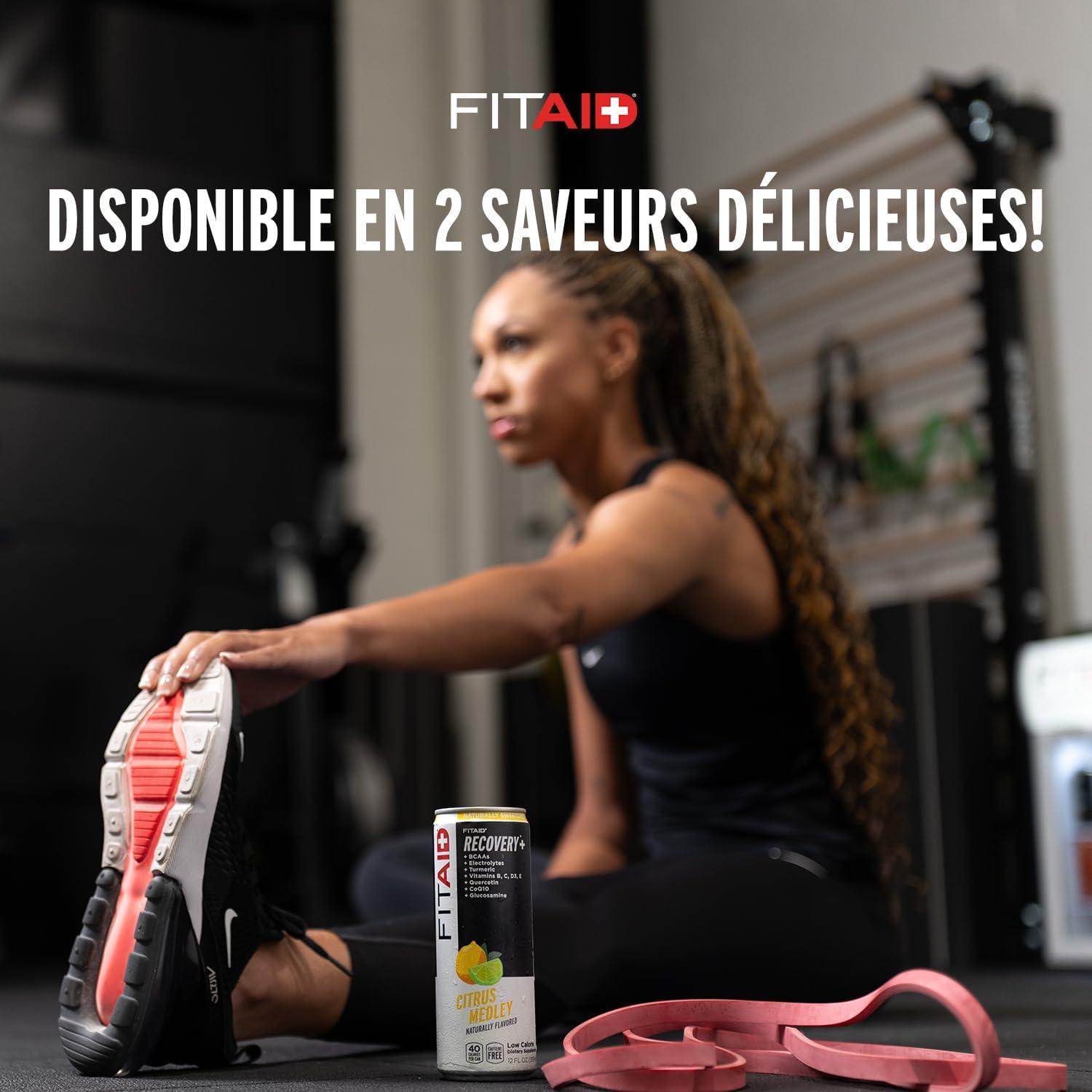 imageLIFEAID FITAID RX Recovery Blend Creatine BCAAs Glutamine Electrolytes Omega3s 100 Clean Paleo Vegan and GlutenFree No Artificial Flavors or Sweeteners 12 Oz Pack of 24FITAID