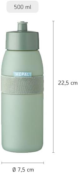 imageMepal Bouteille de Sport Ellipse Bouteille dEau pour le Sport et les Loisirs Bouteille de Boisson Sportive avec bec Souple Lavable au Lavevaisselle et sans BPA 500 ml Nordic blueNordic Blue