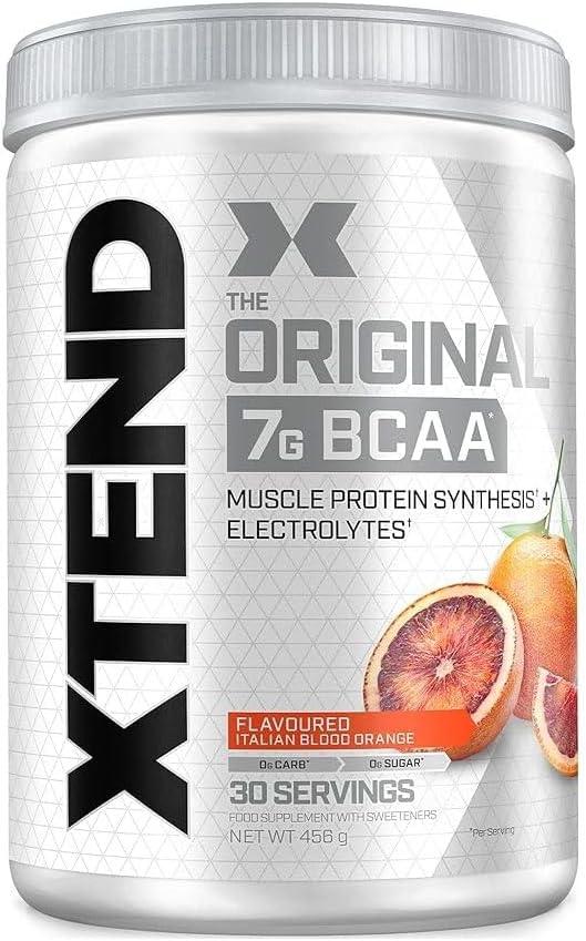 imagePoudre XTEND Original aux BCAA citroncitron vert complment alimentaire aux acides amins ramifis 7 g de BCAA lectrolytes pour rcupration et hydratation 30 portionsOrange sanguine