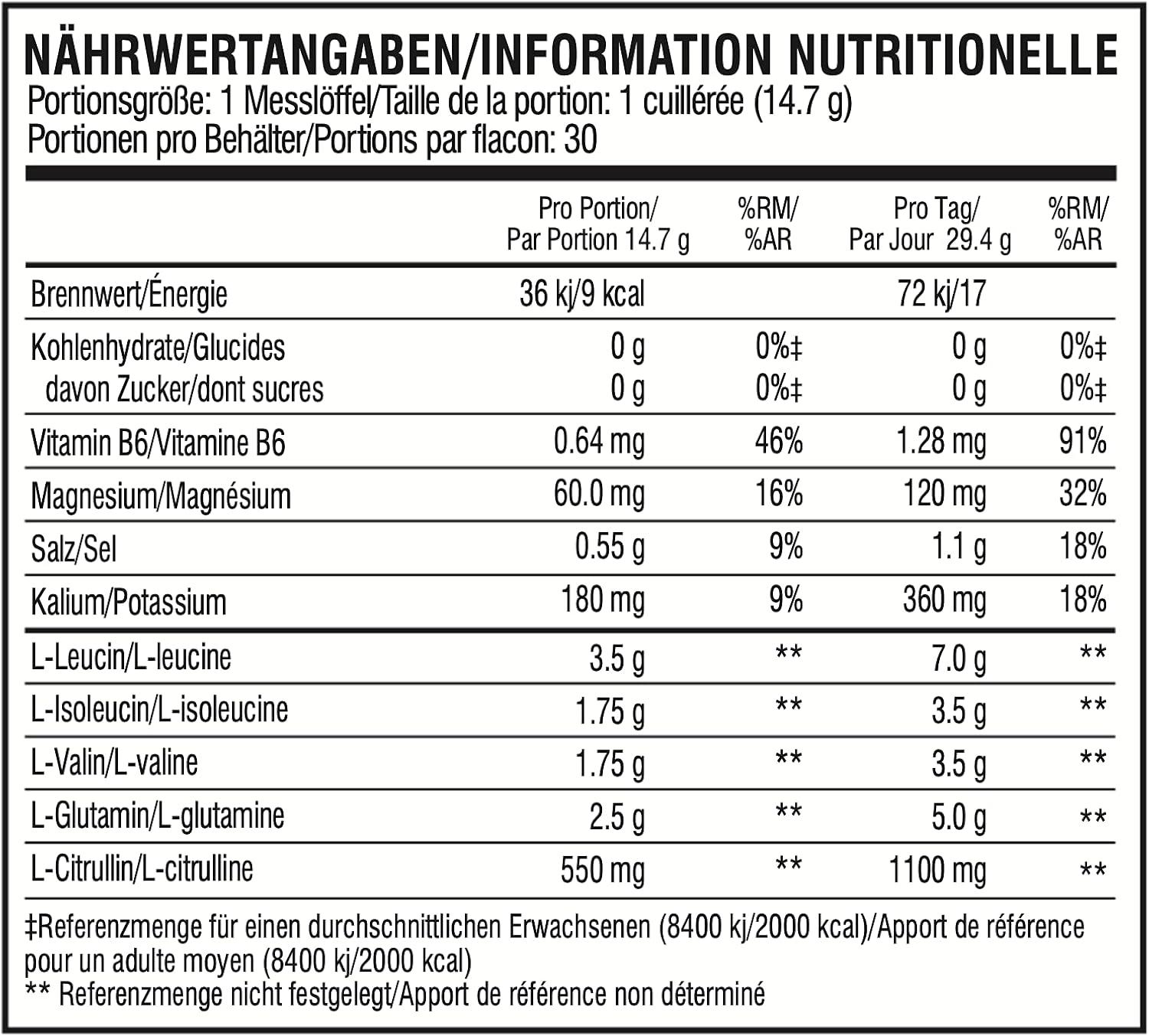 imagePoudre XTEND Original aux BCAA citroncitron vert complment alimentaire aux acides amins ramifis 7 g de BCAA lectrolytes pour rcupration et hydratation 30 portionsMangue