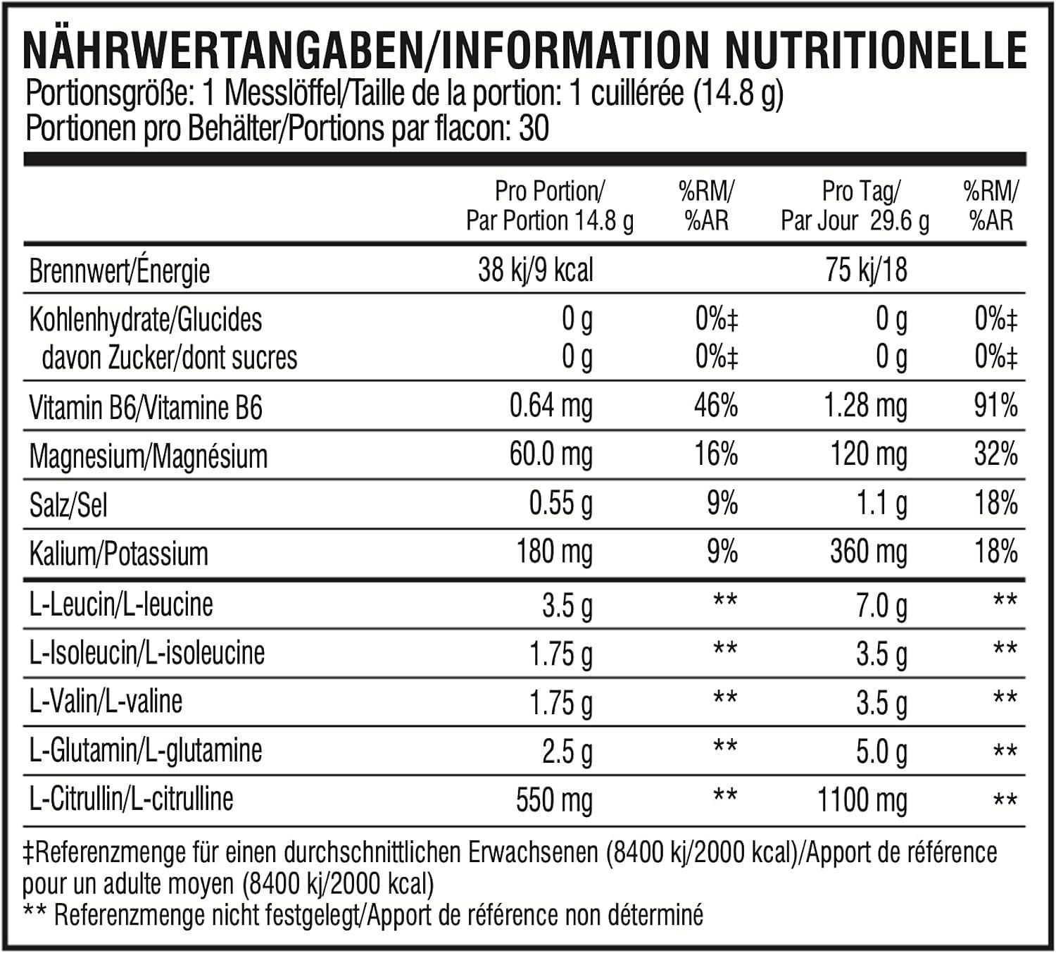 imagePoudre XTEND Original aux BCAA citroncitron vert complment alimentaire aux acides amins ramifis 7 g de BCAA lectrolytes pour rcupration et hydratation 30 portionsCitroncitron vert