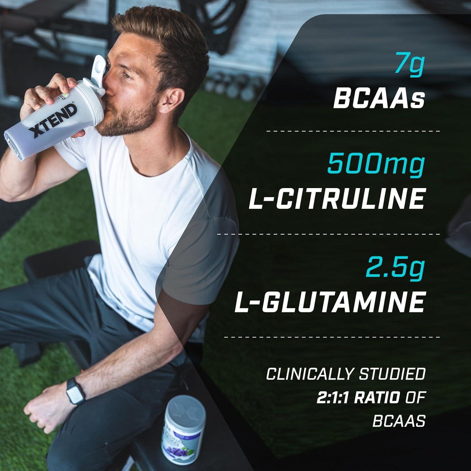 imagePoudre XTEND Original aux BCAA citroncitron vert complment alimentaire aux acides amins ramifis 7 g de BCAA lectrolytes pour rcupration et hydratation 30 portionsPomme verte