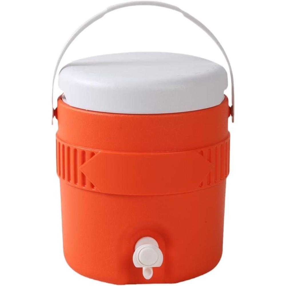 imageDistributeur de boissons sportives refroidisseur deau isotherme de 38 L bouteille de boisson portable distributeur de boissons pour activits de plein airOrange 1