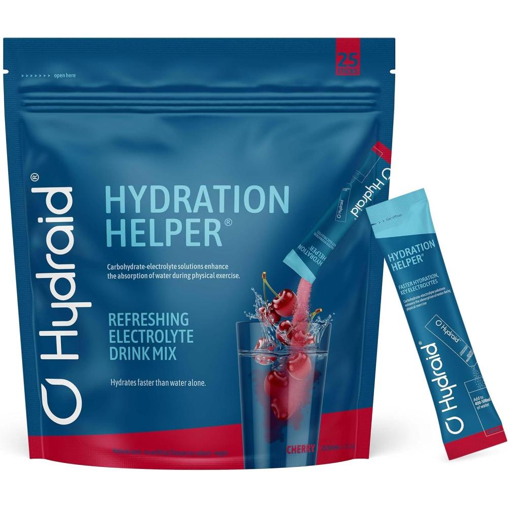 imageHYDRAID Hydration Helper BERRY  Boisson lectrolyte Premium 1118mg dlectrolytes pour Sport ampamp Rcupration Rapide  25 Sachets Saveur Fruits des BoisCerise