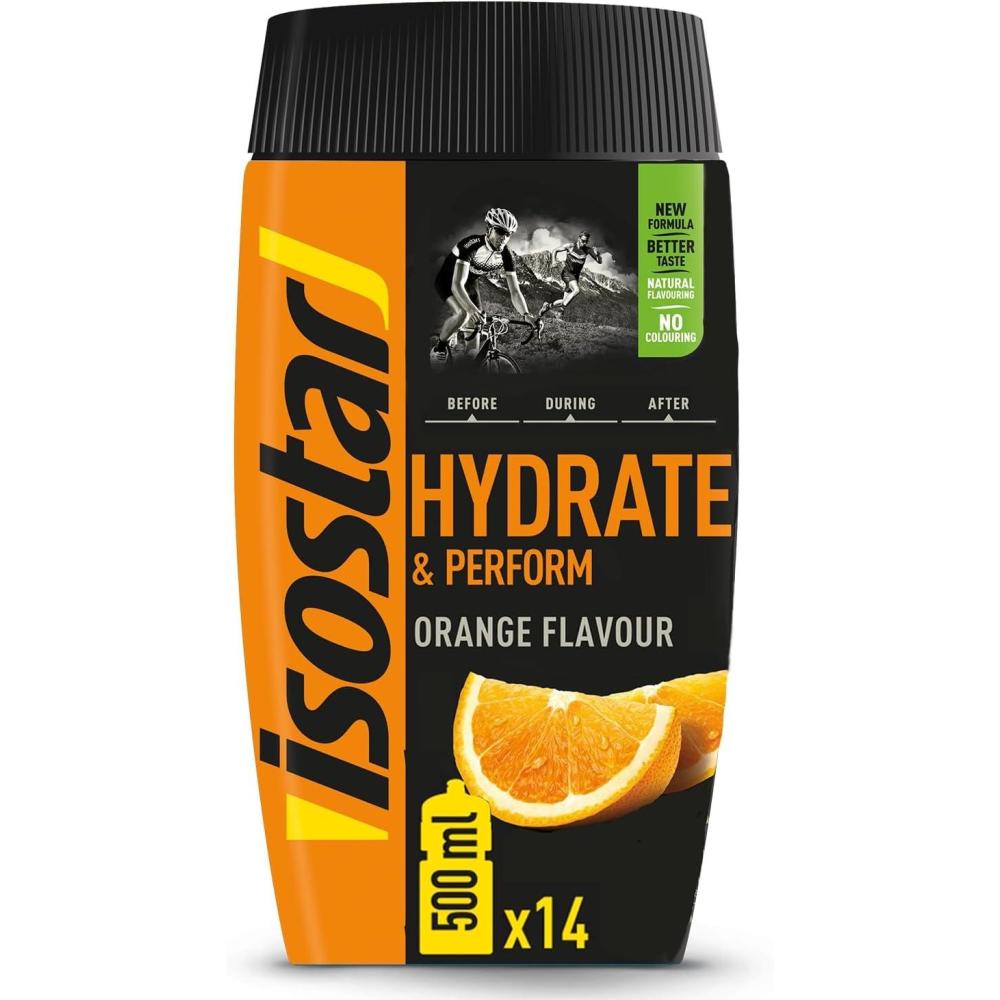 imageIsostar Hydrate And Perform saveur Orange Poudre pour boisson isotonique Boisson pour sportifs 560g 14 doses1