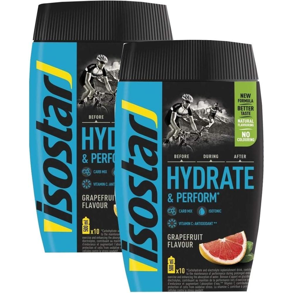 imageIsostar Hydrate ampamp Perform Iso Drink 400 g de poudre de boisson isotonique poudre dlectrolyte pour soutenir la performance sportive pamplemousse 2x400gPamplemousse