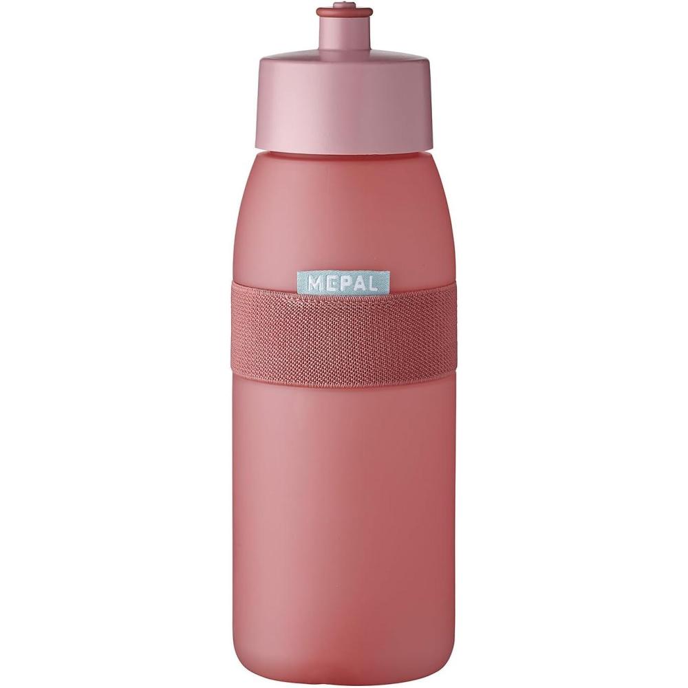 imageMepal Bouteille de Sport Ellipse Bouteille dEau pour le Sport et les Loisirs Bouteille de Boisson Sportive avec bec Souple Lavable au Lavevaisselle et sans BPA 500 ml Nordic blueVivid Mauve