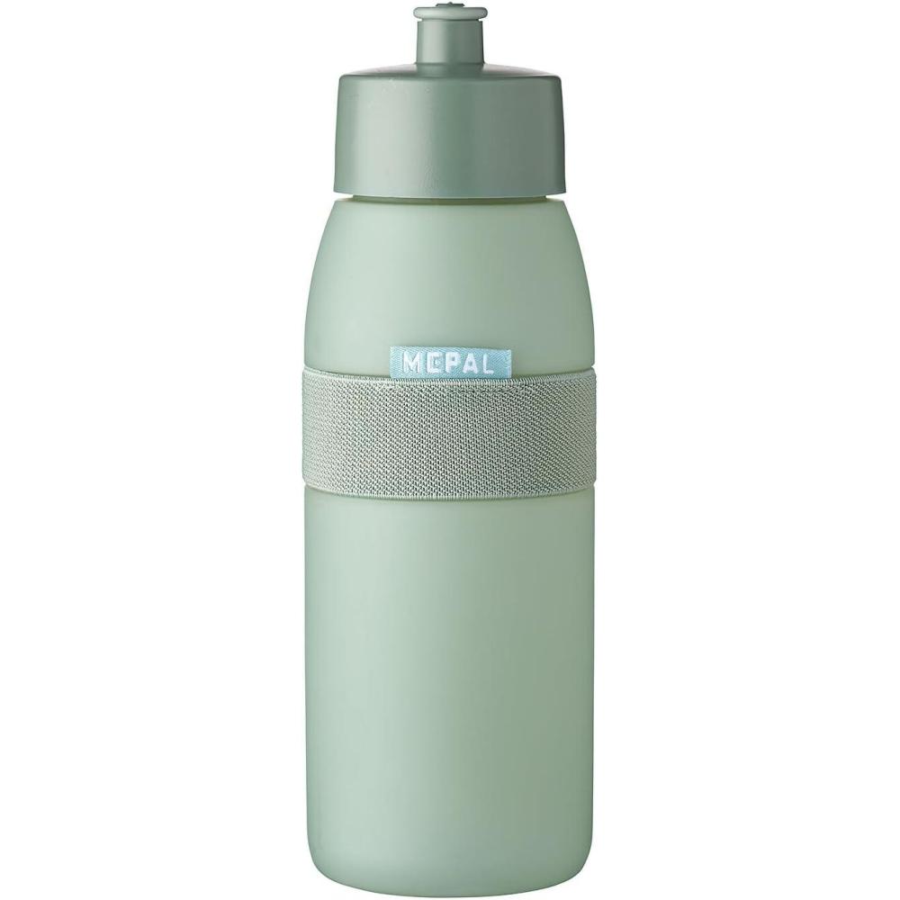 imageMepal Bouteille de Sport Ellipse Bouteille dEau pour le Sport et les Loisirs Bouteille de Boisson Sportive avec bec Souple Lavable au Lavevaisselle et sans BPA 500 ml Nordic blueNordic Sage