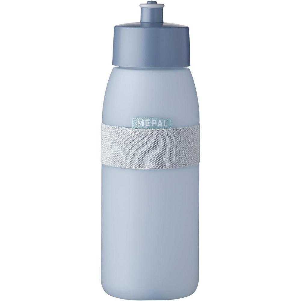 imageMepal Bouteille de Sport Ellipse Bouteille dEau pour le Sport et les Loisirs Bouteille de Boisson Sportive avec bec Souple Lavable au Lavevaisselle et sans BPA 500 ml Nordic blueNordic Blue
