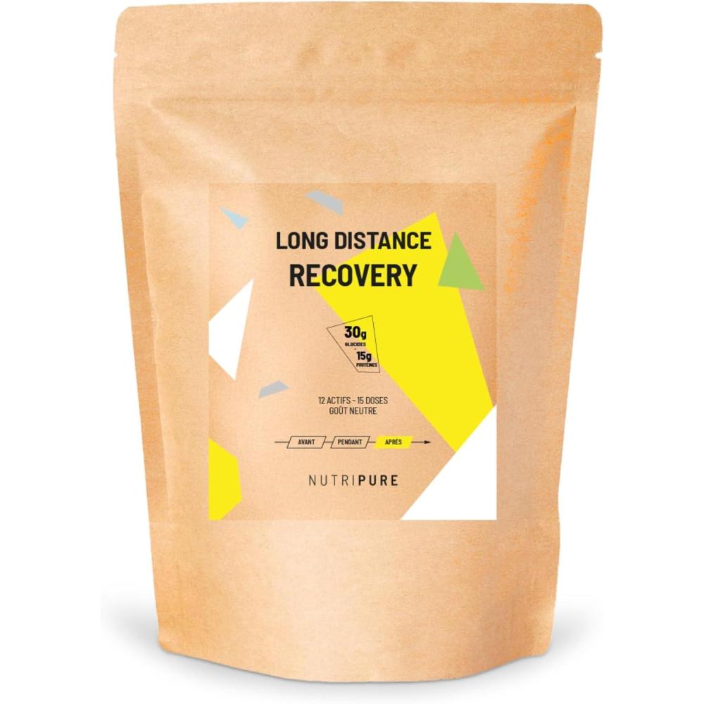 imageNutripure Boisson de rcupration Long Distance Endurance ampamp Ultra Protines Glucides Collagne Glutamine Rcupration Musculaire ampamp nergtique Posteffort Trail Vlo Triathlon 15 dose