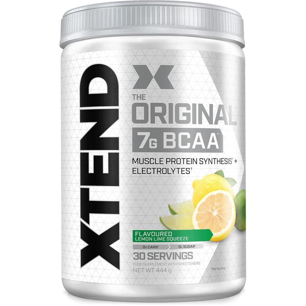 imagePoudre XTEND Original aux BCAA citroncitron vert complment alimentaire aux acides amins ramifis 7 g de BCAA lectrolytes pour rcupration et hydratation 30 portionsCitroncitron vert