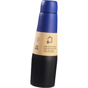 Bouteille d&rsquo;entraînement | Coupe isolante pour bouteilles de boisson sportive | Reflow -Acier inoxydable Termos peut boire une tasse avec une grande capacité pour les hommes et les femmes voyager et(Bleu et Noir.)