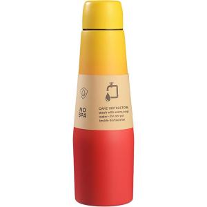 Bouteille d&rsquo;entraînement | Coupe isolante pour bouteilles de boisson sportive | Reflow -Acier inoxydable Termos peut boire une tasse avec une grande capacité pour les hommes et les femmes voyager et(Red And Yellow)