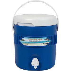 Distributeur de boissons sportives, refroidisseur d&rsquo;eau isotherme de 3,8 L, bouteille de boisson portable, distributeur de boissons pour activités de plein air(Bleu)