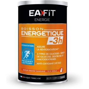 EAFIT Boisson Energétique -3H – 500 g – Orange Sanguine – Energie – Endurance – Hydratation – Performance – Effort de courtes durées – 10 portions – Marque Française – Certifié anti-dopage(Orange Sanguine)