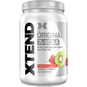 Poudre XTEND Original aux BCAA – citron/citron vert | complément alimentaire aux acides aminés ramifiés | 7 g de BCAA + électrolytes pour récupération et hydratation | 30 portions(Fraise/kiwi)