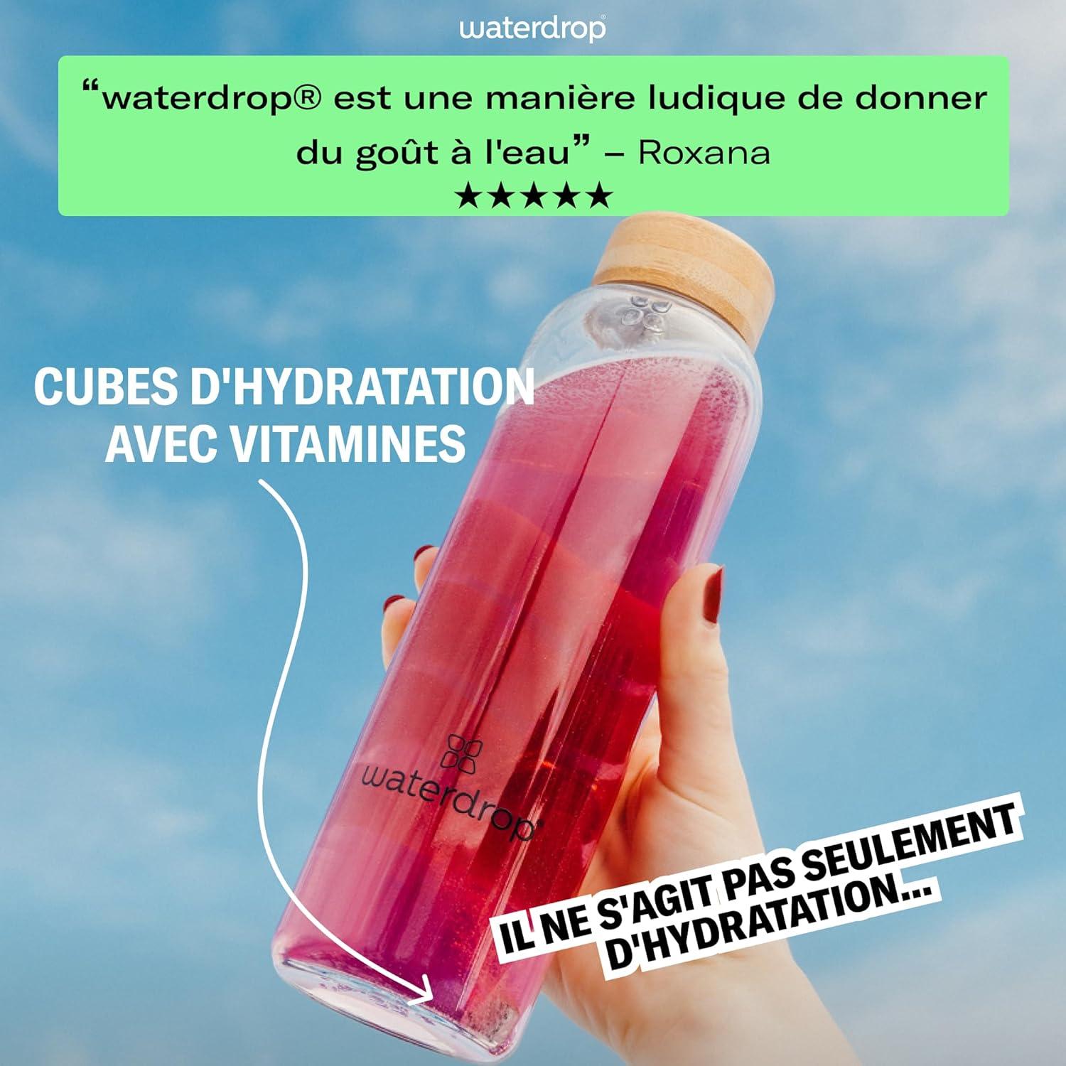 imagewaterdrop Microdrink Set Coffret Fruits Classiques 48 Pastilles Pour Boisson Hydratante en Saveurs Pomme Orange Framboise ampamp Cassis Cubes Boisson Vegan Vitamine C B Eau Aromatise Sans SucreCoffret Microdrink SKY