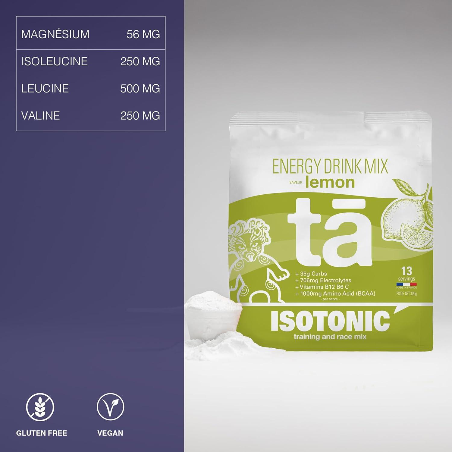imageBoisson nergtique fabrique en France Apport en Glucides Electrolytes sodium magnsium potassium Vit C B6 B12 et BCAA Sac de 520g soit 13 bidons de 500ml ColaFruitsRouges