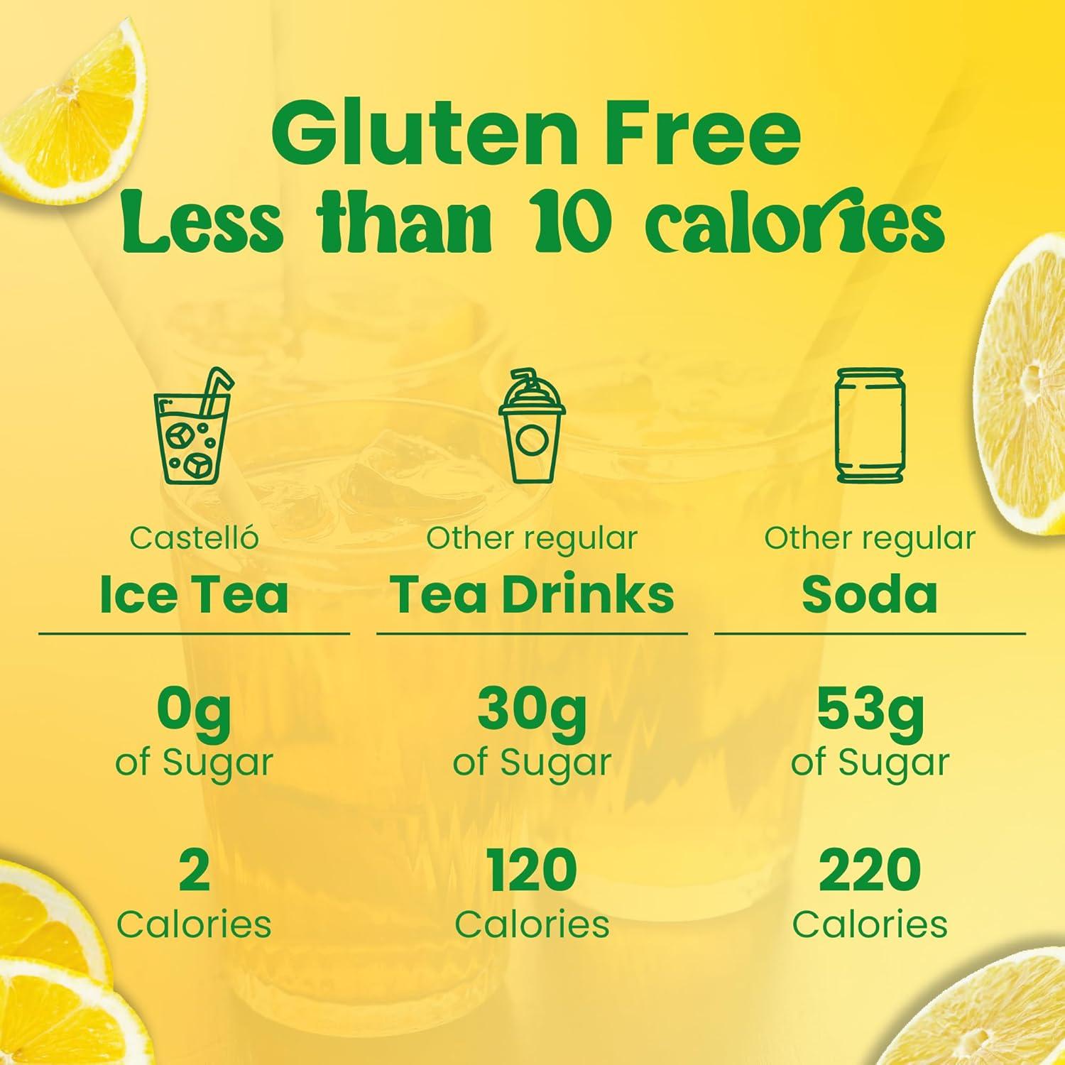 imageCastello since 1907 Th Glac Ice Tea Iced Tea Zro en Sachets Citron Total 36 Sachets 1 Sachet 500 ml de Boisson Zro Calorie Sans Sucres Sans Aspartame