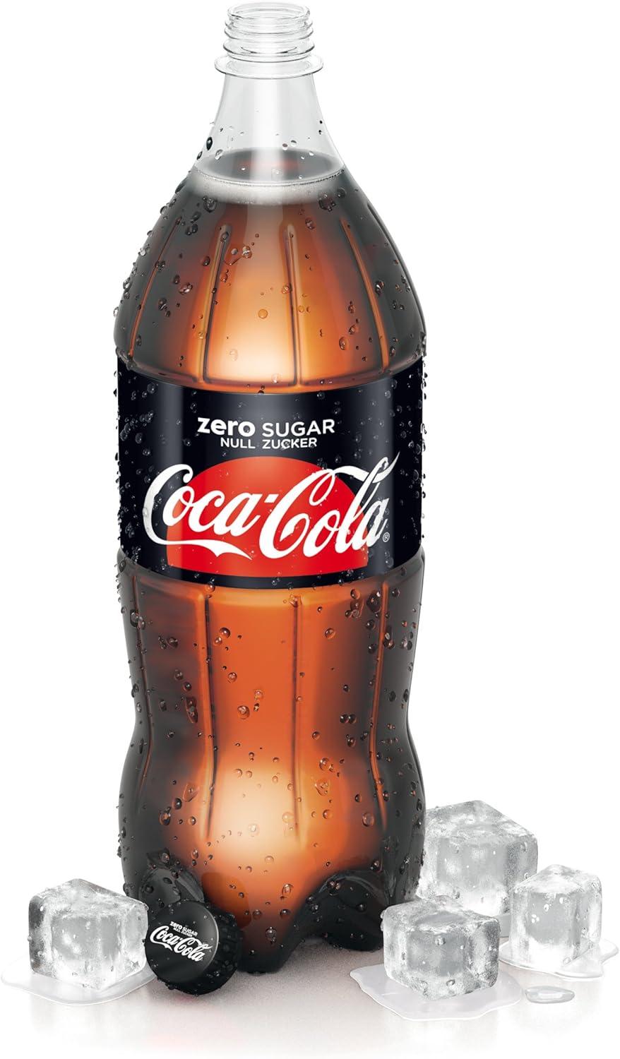 imageCocaCola Zero Sugar Boisson rafrachissante contenant de la cafine au got original de CocaCola zro sucre et sans calories Boisson rafrachissante en bouteilles jetables 4 x 1500 ml
