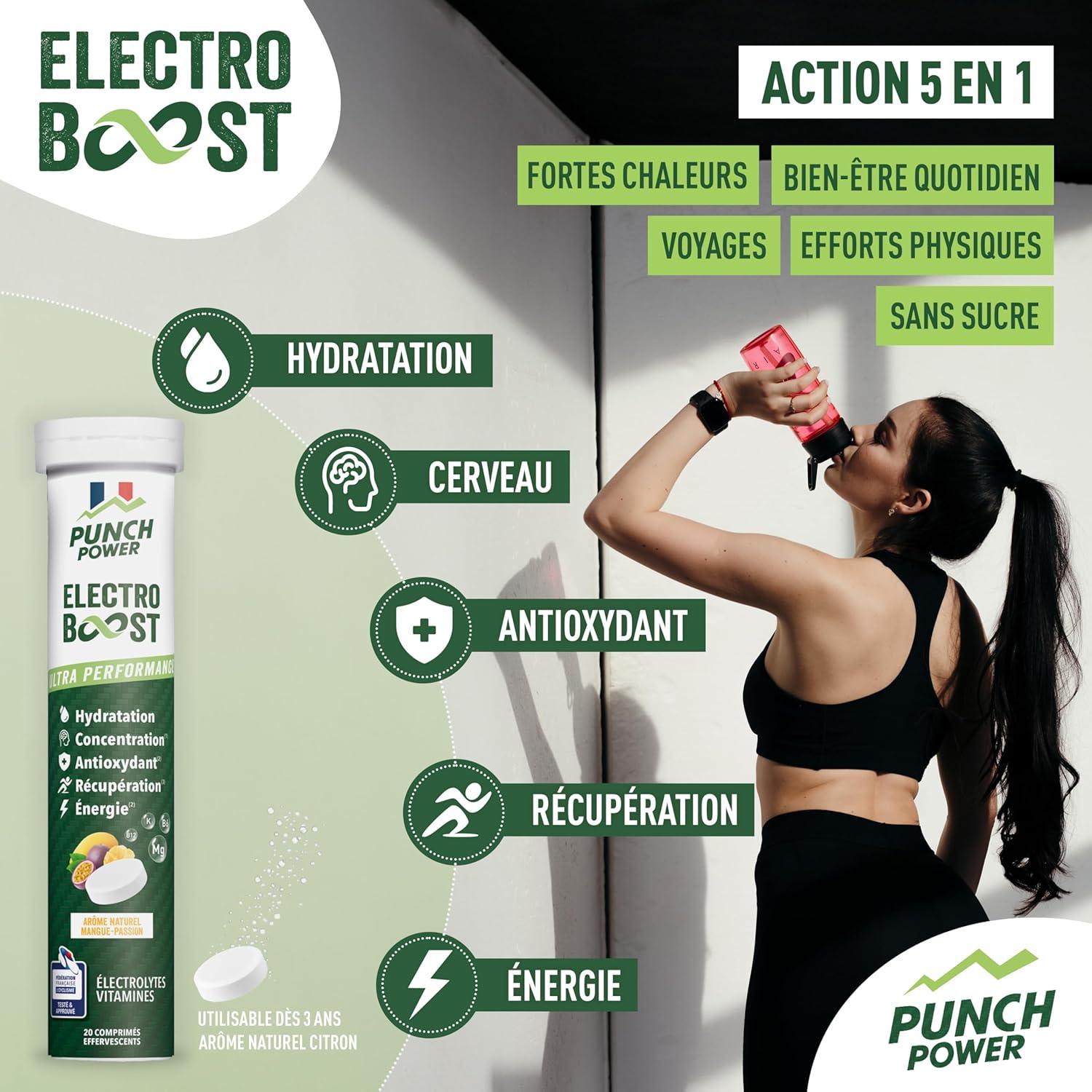 imageELECTROLYTES HYDRATATION Electrolyte Punch Power SANS SUCRE Fabriqu en France Vitamines Minraux Magnesium Pastille Hydratation Sport 20 Pastilles Effervescentes Electrolytes Mangue PassionMangue Passion