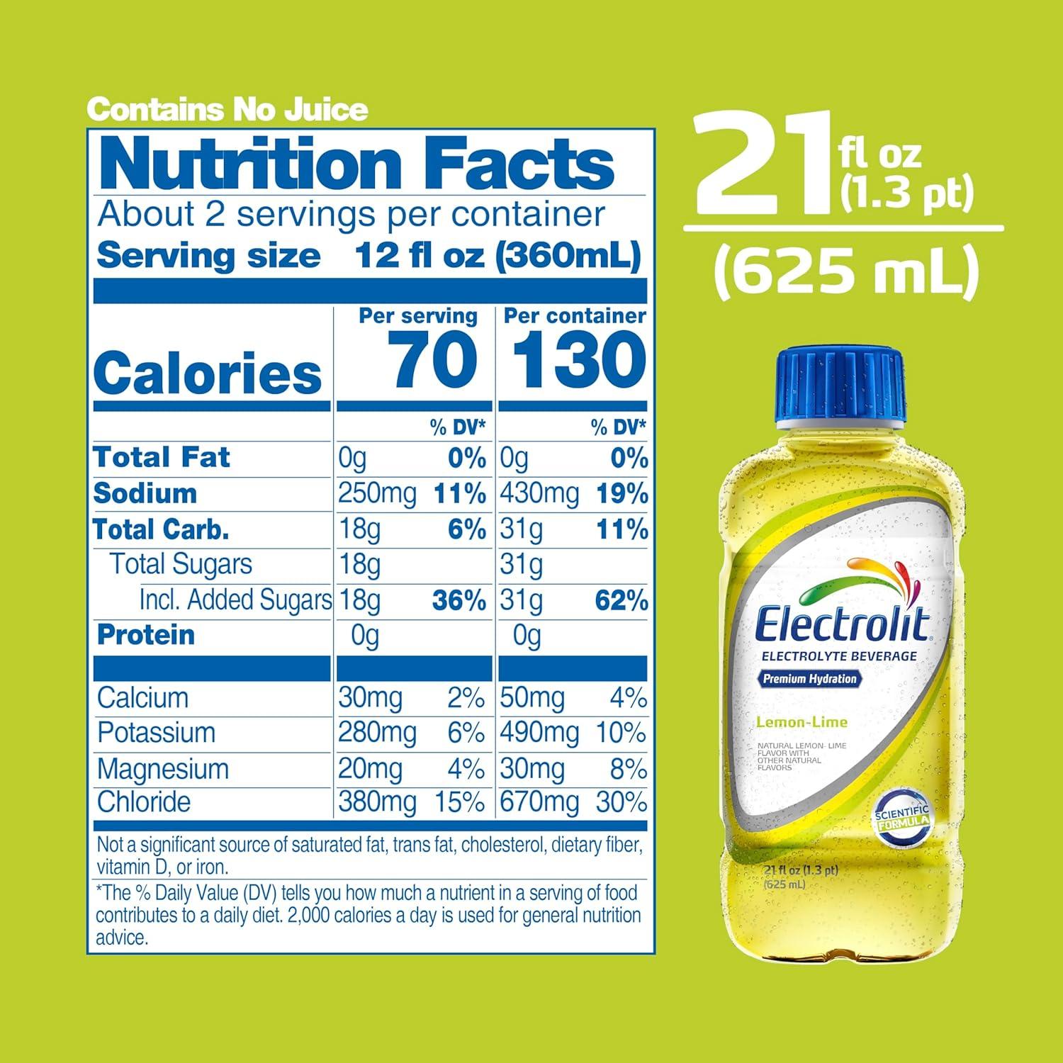 imageElectrolit Lot de 12 bouteilles de boisson lectrolyte raisin 75 mlCitron vert