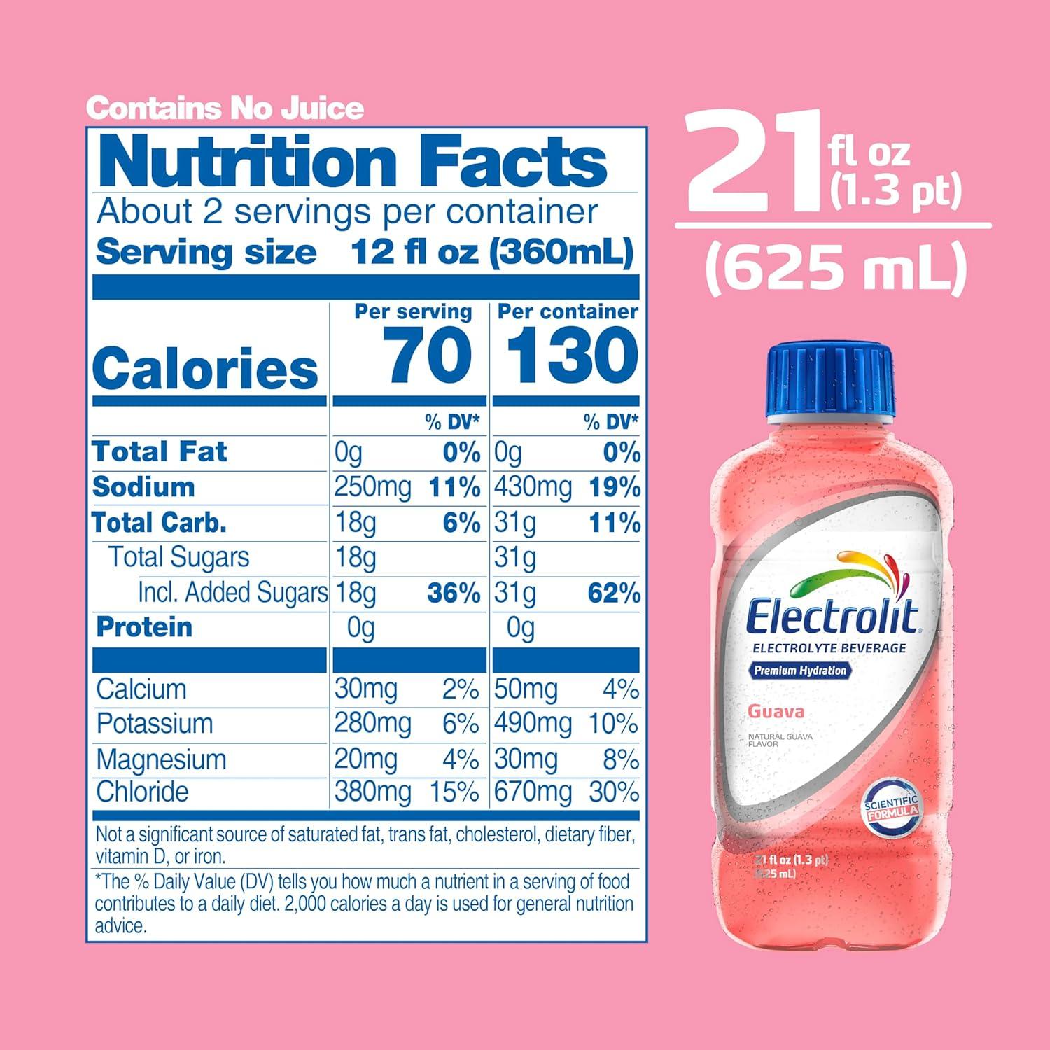 imageElectrolit Lot de 12 bouteilles de boisson lectrolyte raisin 75 mlGoyave