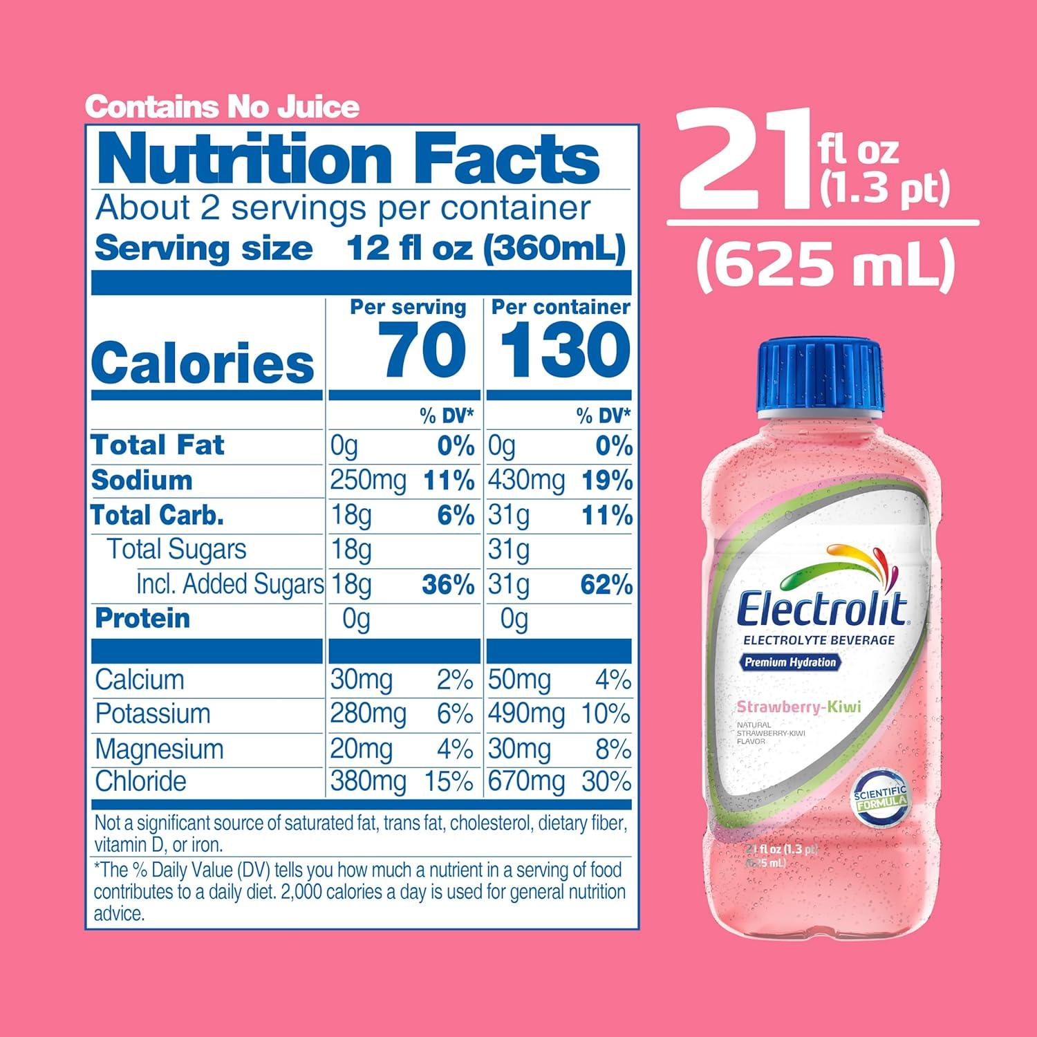 imageElectrolit Lot de 12 bouteilles de boisson lectrolyte raisin 75 mlKiwi fraise