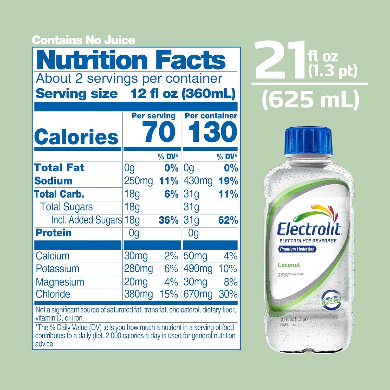 imageElectrolit Lot de 12 bouteilles de boisson lectrolyte raisin 75 mlNoix de coco