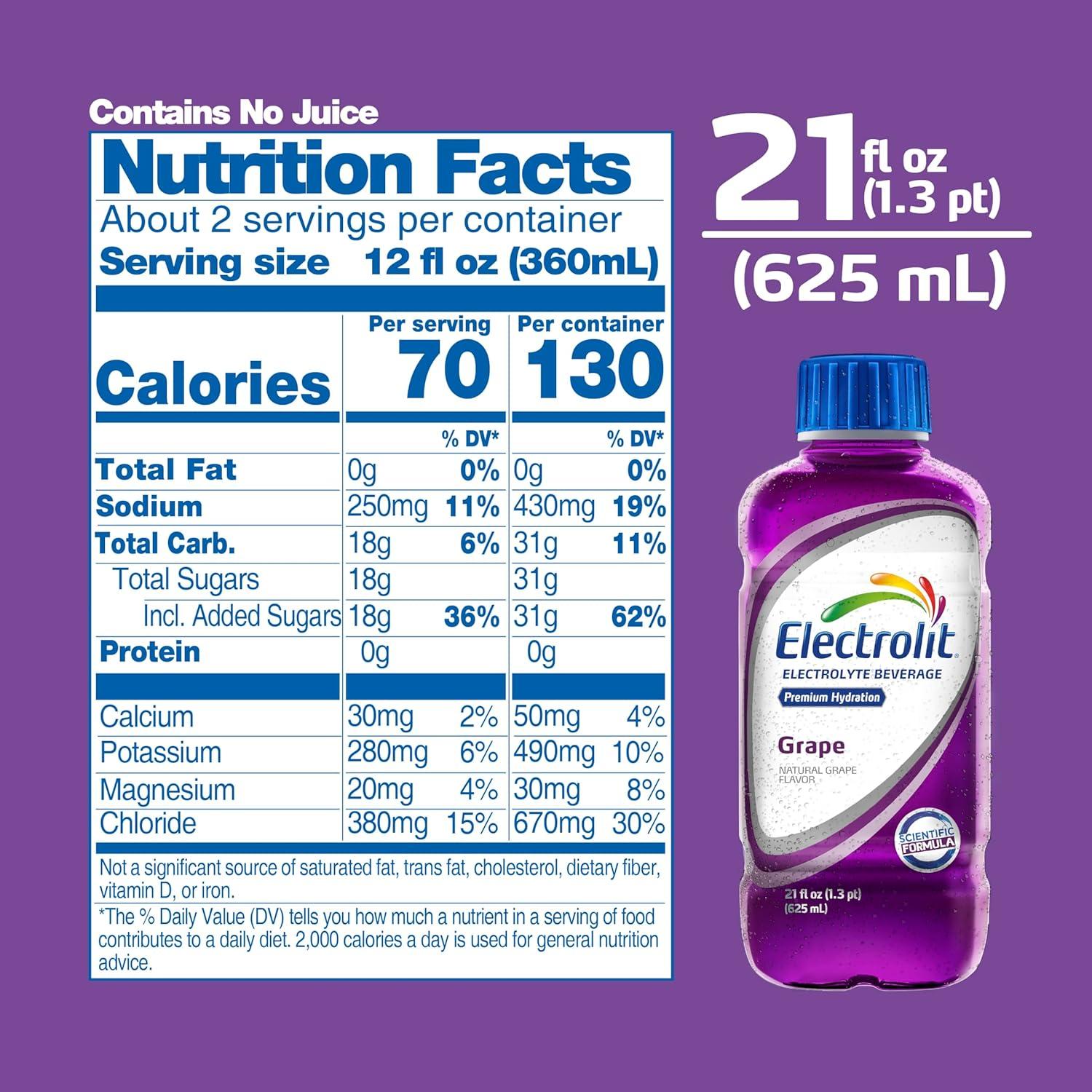 imageElectrolit Lot de 12 bouteilles de boisson lectrolyte raisin 75 mlRaisin