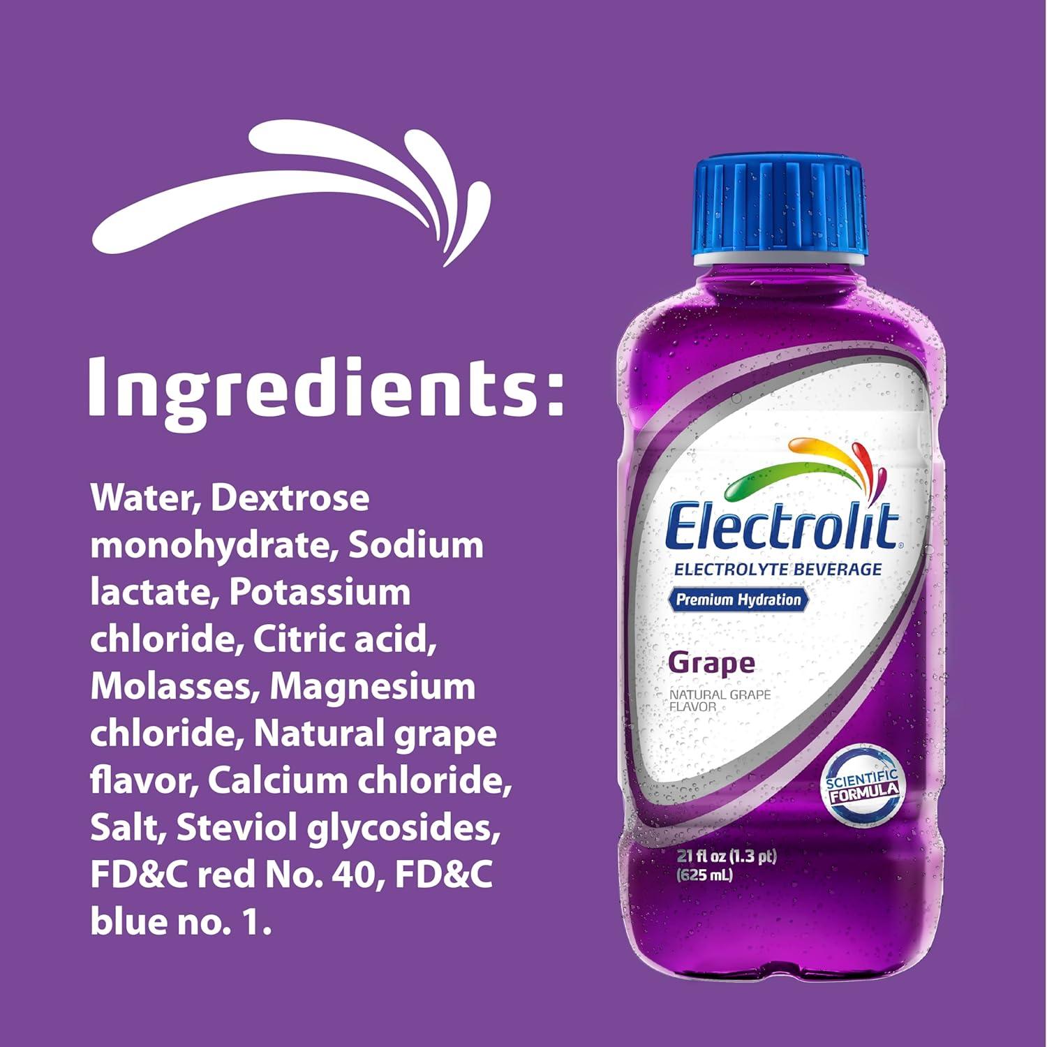 imageElectrolit Lot de 12 bouteilles de boisson lectrolyte raisin 75 mlRaisin