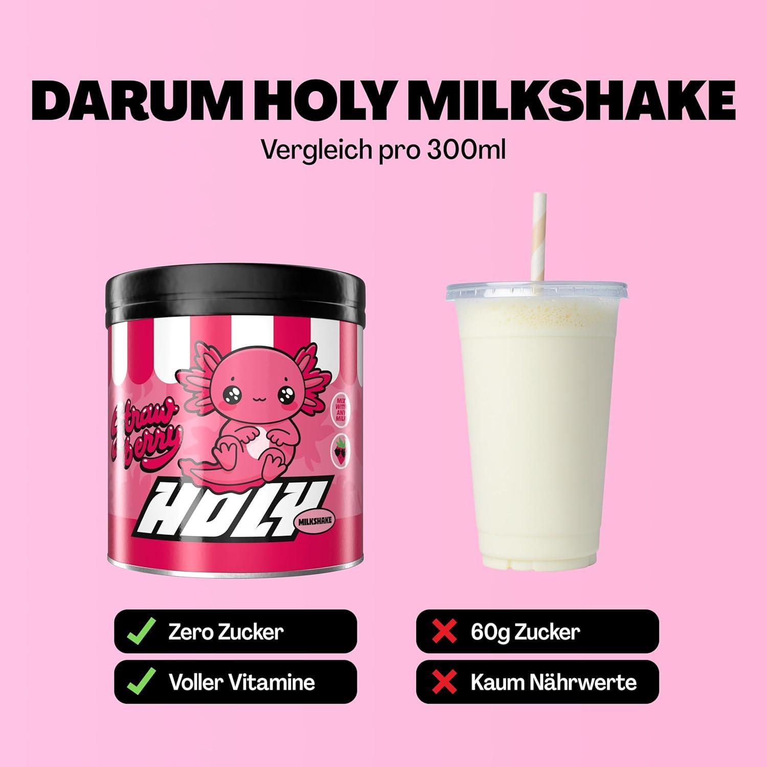 imageHOLY Hydration Kit de dmarrage Boisson sportive 2x7 portions au got fruit naturel Avec lectrolytes et minraux Vgtalien Sans sucreStarter Set Milkshake