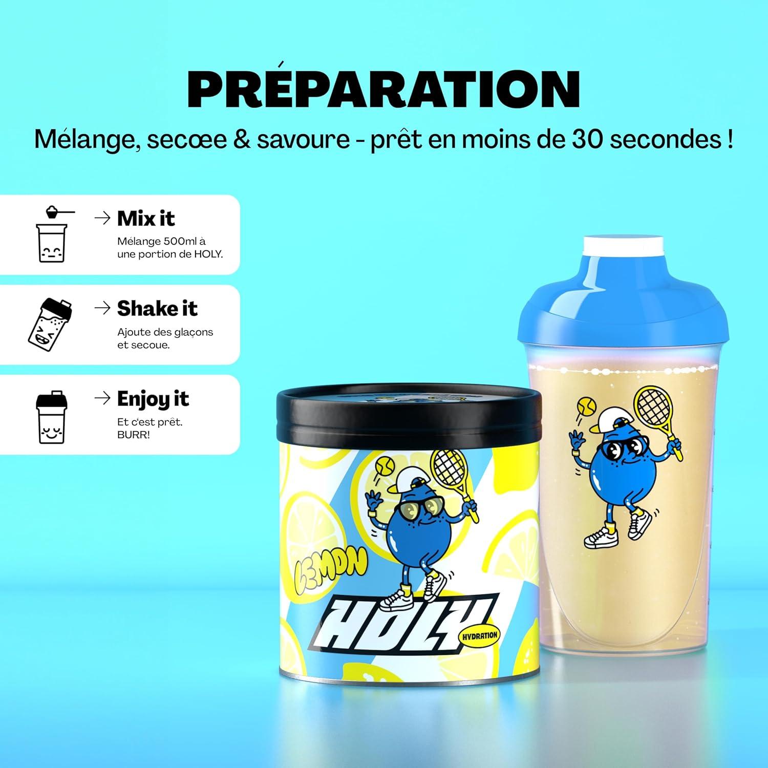 imageHOLY Hydration Lemon 50 portions avec de prcieux lectrolytes ampamp minraux Boisson hydratante Vgtalienne aux armes de fruits 100 naturels 350gCitron