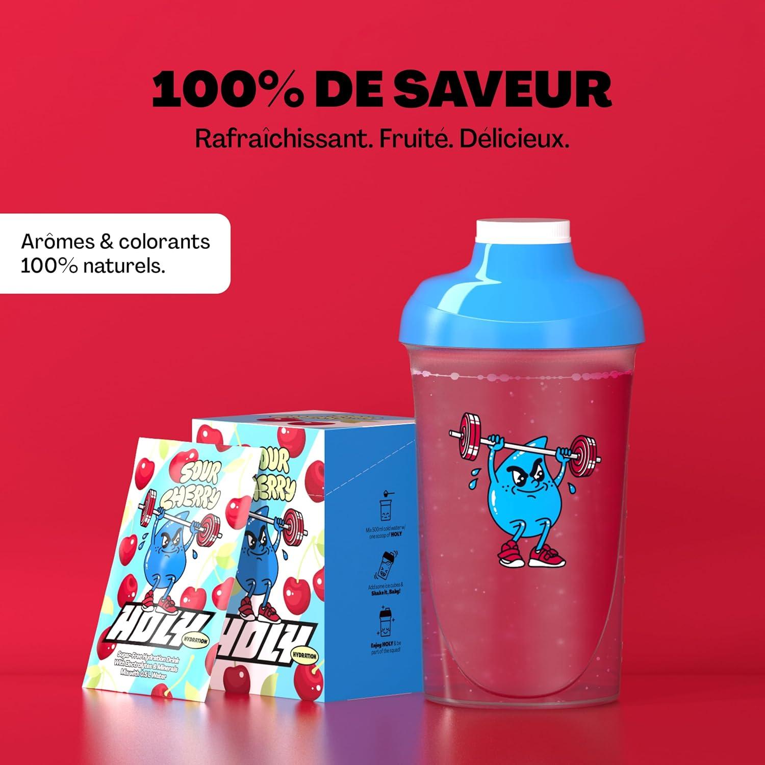 imageHOLY Hydration Lot de 10 botes de dgustation canneberge en poudre au got canneberge 10 portions dlectrolytes et minraux prcieux Boisson dhydratation Vgtalien avec armes de fruitsSour Cherry