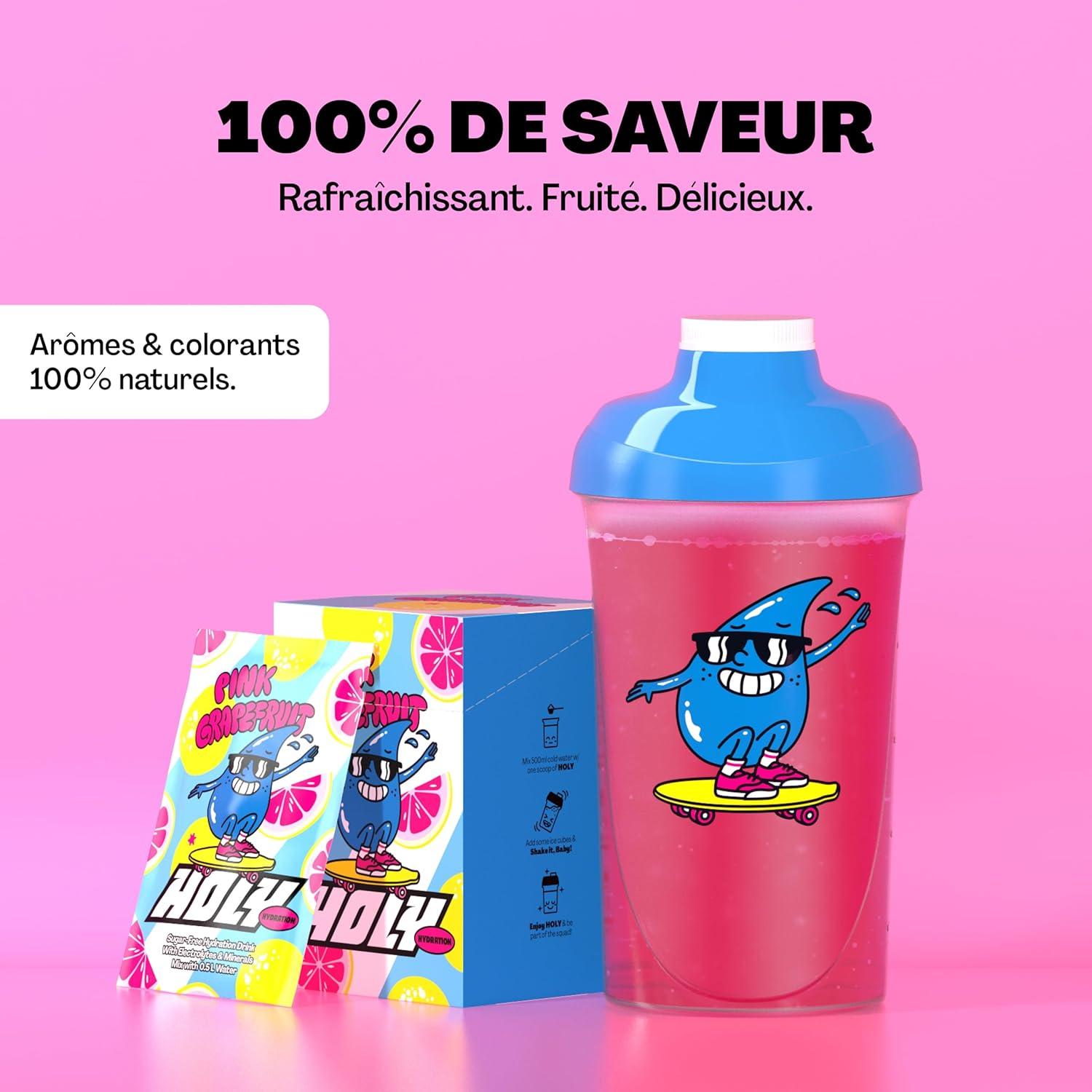 imageHOLY Hydration Lot de 10 botes de dgustation canneberge en poudre au got canneberge 10 portions dlectrolytes et minraux prcieux Boisson dhydratation Vgtalien avec armes de fruitsPink Grapefruit