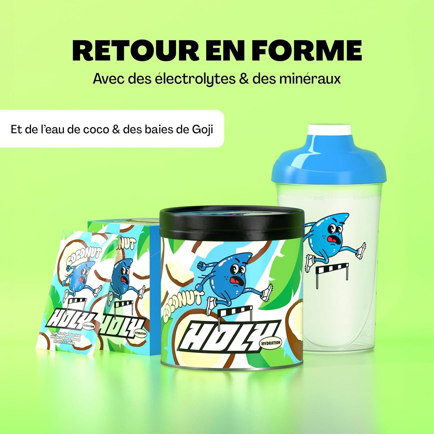 imageHOLY Hydration Lot de 10 botes de dgustation canneberge en poudre au got canneberge 10 portions dlectrolytes et minraux prcieux Boisson dhydratation Vgtalien avec armes de fruitsNoix de coco