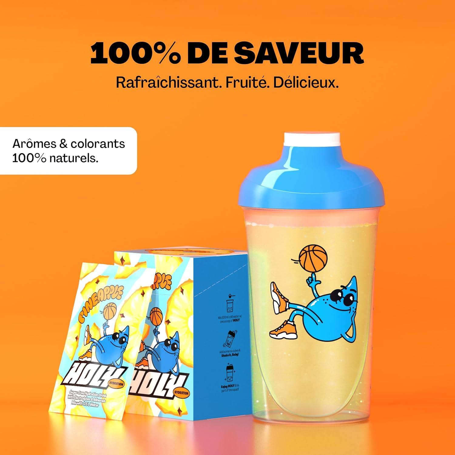 imageHOLY Hydration Lot de 10 botes de dgustation canneberge en poudre au got canneberge 10 portions dlectrolytes et minraux prcieux Boisson dhydratation Vgtalien avec armes de fruitsPineapple