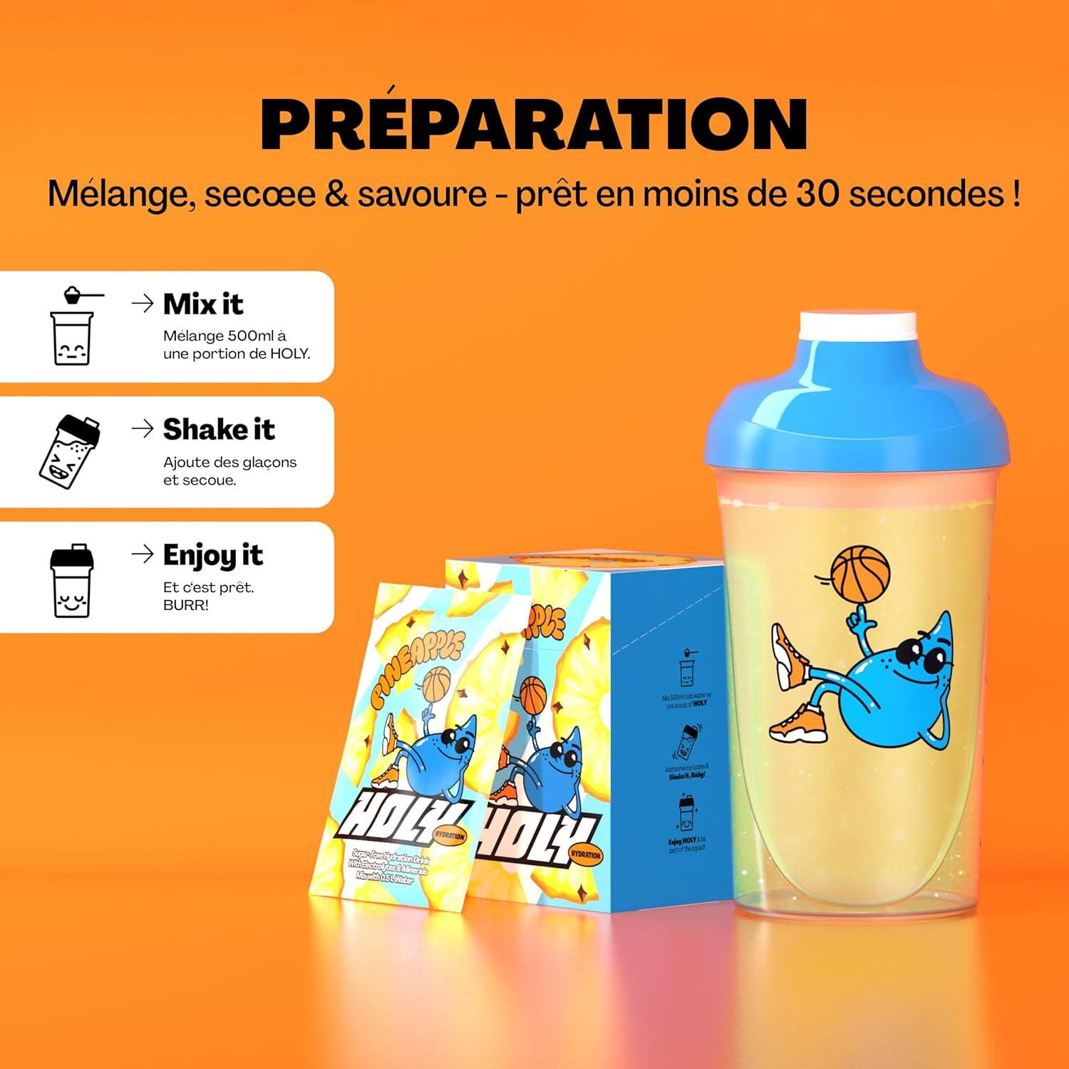 imageHOLY Hydration Lot de 10 botes de dgustation canneberge en poudre au got canneberge 10 portions dlectrolytes et minraux prcieux Boisson dhydratation Vgtalien avec armes de fruitsPineapple