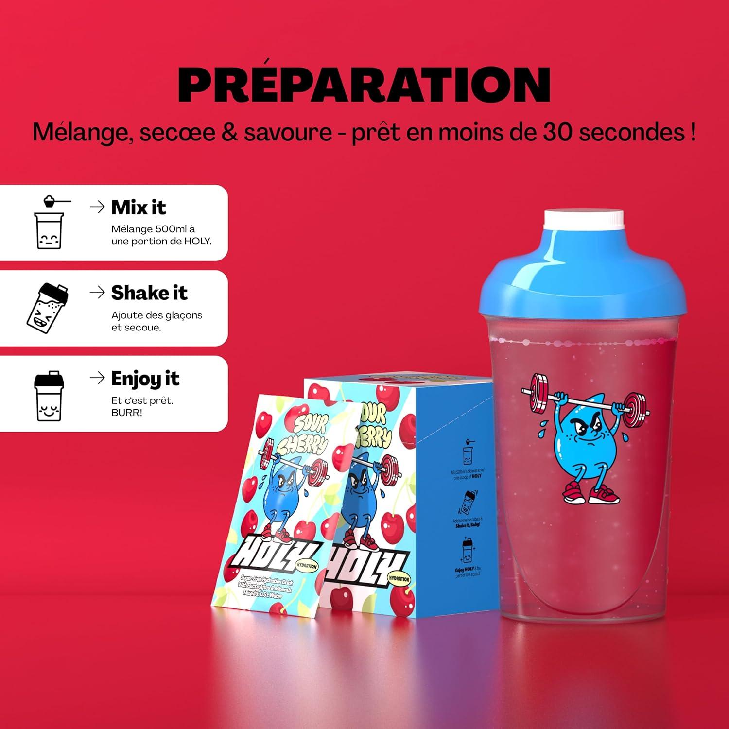 imageHOLY Hydration Lot de 10 botes de dgustation canneberge en poudre au got canneberge 10 portions dlectrolytes et minraux prcieux Boisson dhydratation Vgtalien avec armes de fruitsSour Cherry