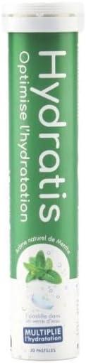 imageHYDRATIS Pastilles Hydratation Electrolytes Menthe Amliore lHydratation et Favorise lnergie Formule Isotonique Sport Rcupration Bientre 1 tube 20 Pastilles