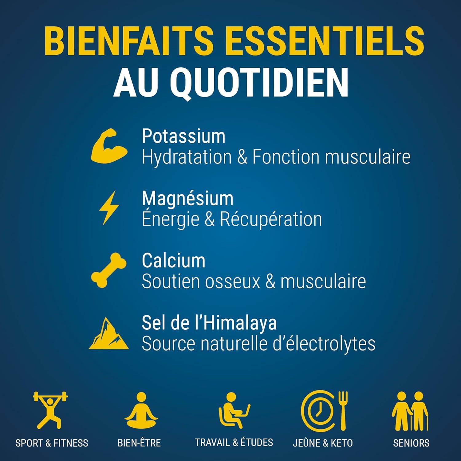 imageHonest Electrolyte Powder Electrolytes sans Sucre de Haute Puissancelectrolytes Keto Zro Calorie avec Magnsium Poudre Concentre de Potassium Sodium et Minraux KetoSels de Jene420 g Lot de 1