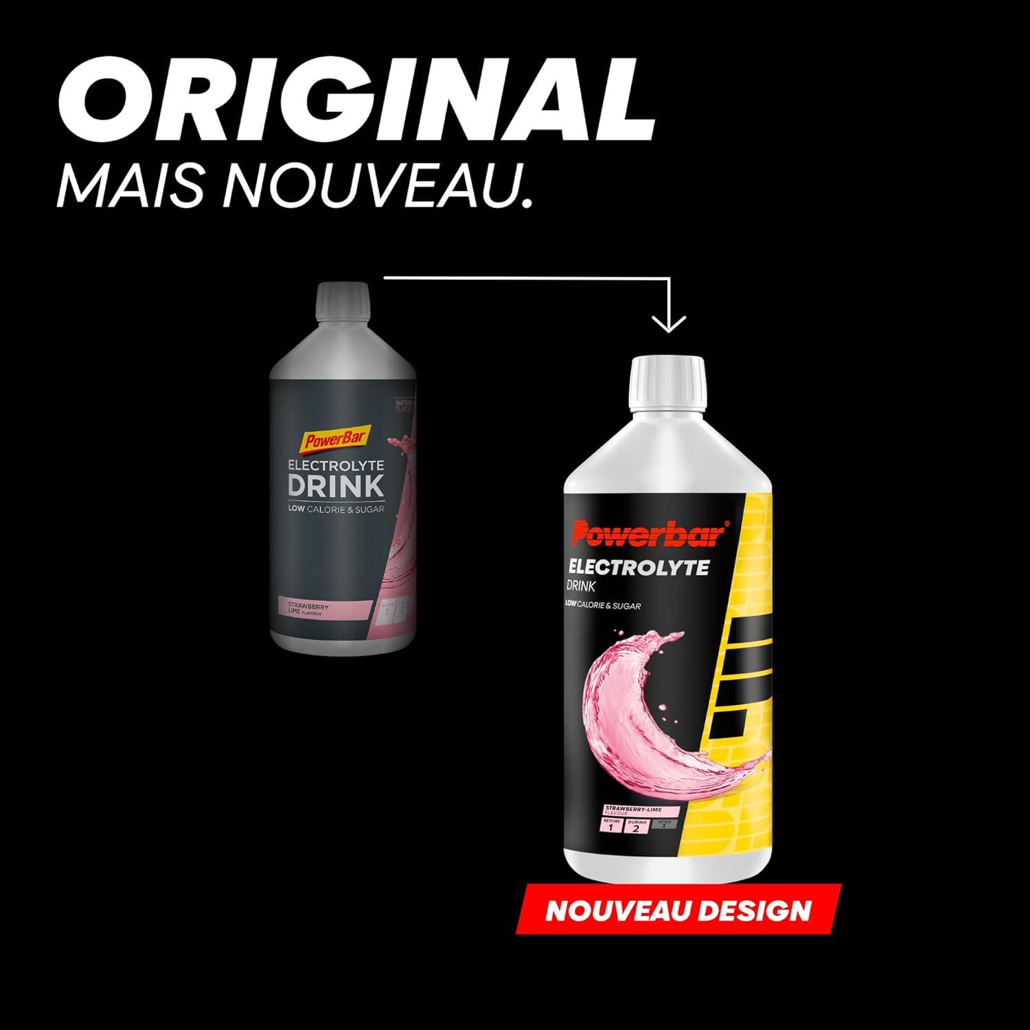 imagePowerbar Elektrolyte Drink Sour Cherry 1000ml Boisson isotonique pour sportifs 5 lectrolytesFraise Citron vert