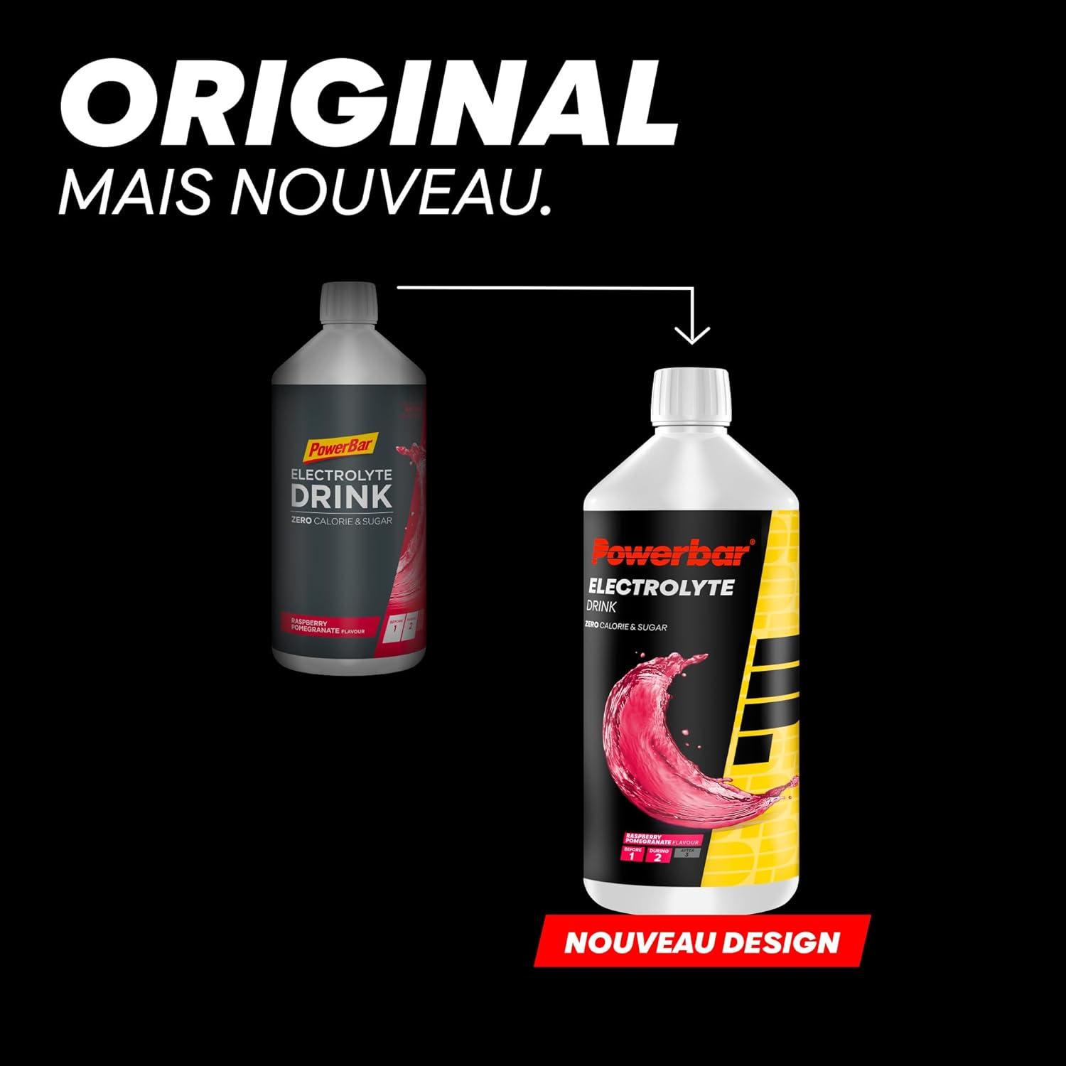 imagePowerbar Elektrolyte Drink Sour Cherry 1000ml Boisson isotonique pour sportifs 5 lectrolytesRaspberry Pomegranate